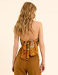 Camel mix floral heart scarf and plant bandana I.Code-4