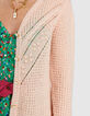 I.Code fresh pink decorative knit cardigan-3