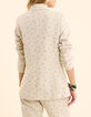 Veste de costume &eacute;crue imprim&eacute; micro fleurs I.Code-3