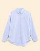 Chemise bleu ciel broderie monogramme I.Code-7