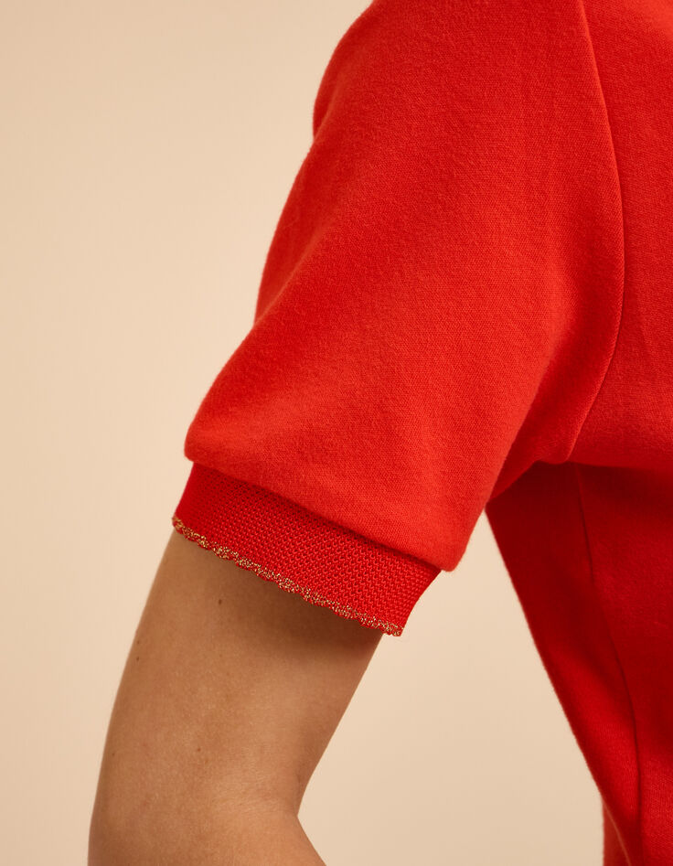 Rode top tricot hemdkraag I.Code-5