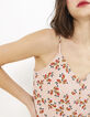 I.Code hibiscus floral and polka dot print long dress-4