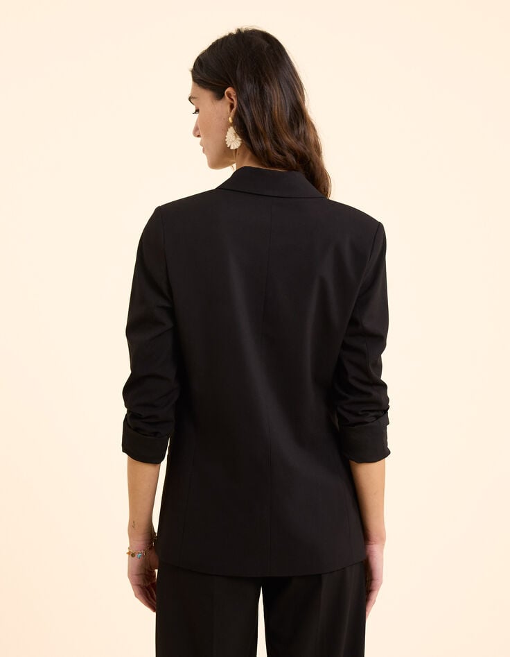 Veste de costume noire boutonnage croisé I.Code-3