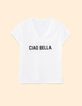 Tee-shirt blanc cassé à message I.Code-5