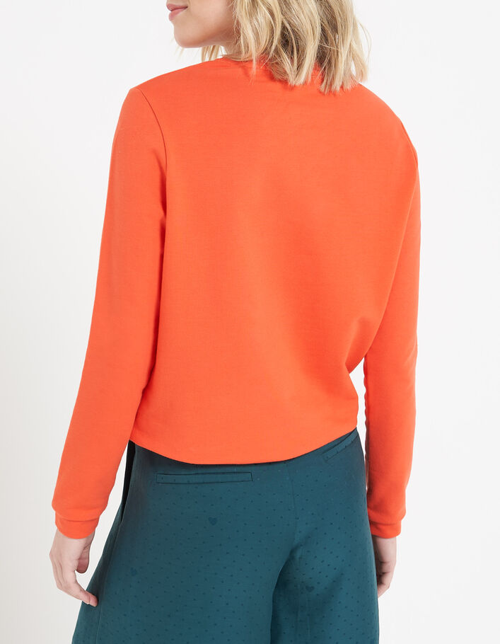 Sweater spicy orange geflockte tekst I.Code - I.CODE