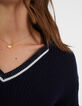 Pull marine tricot à capuche I.Code-3