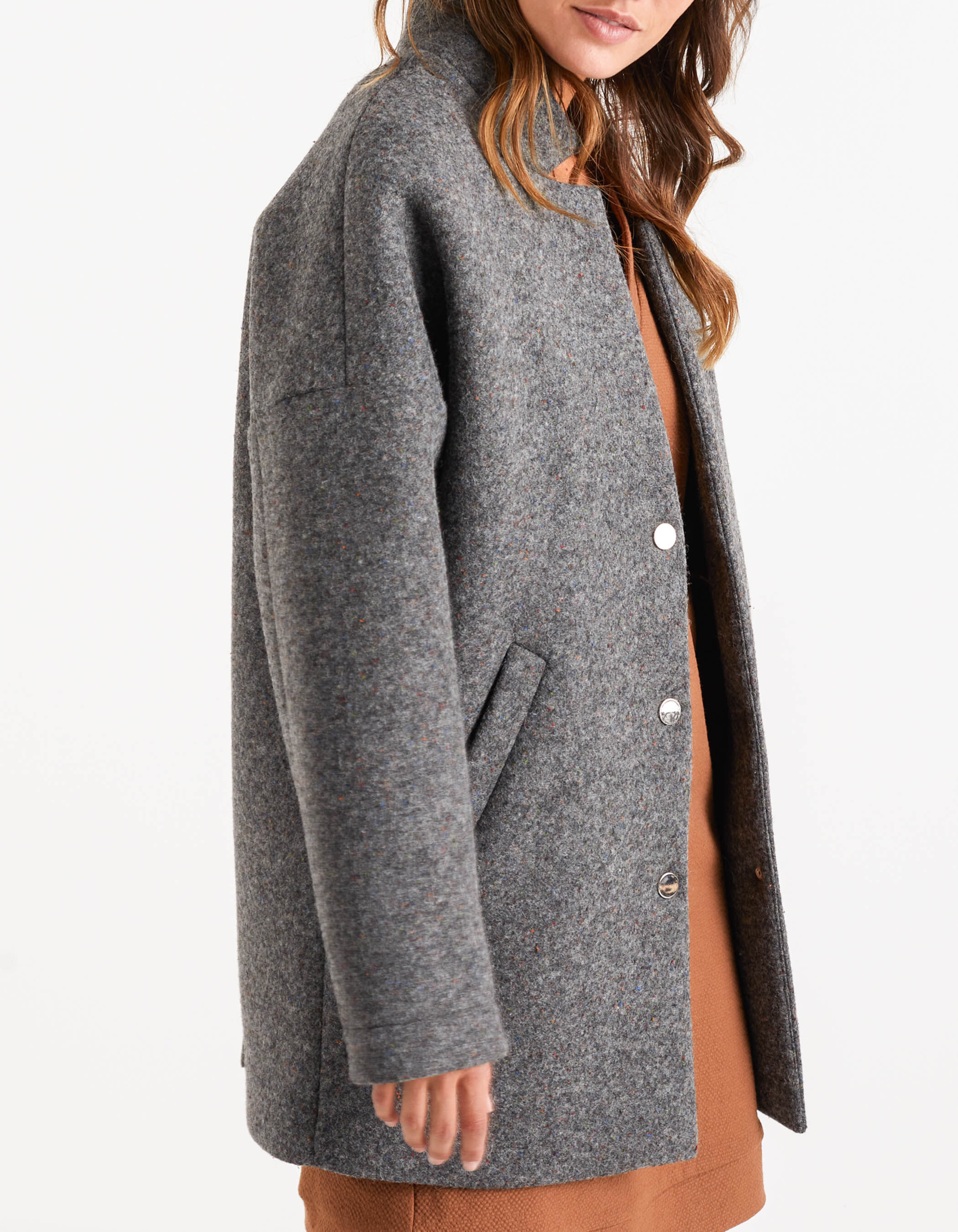 Manteau on sale ikks gris