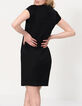 Robe noire zippée à col carré I.Code-5