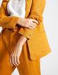 Veste curcuma en lin broche éclair I.Code-4