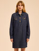 I.Code raw denim dress with patch pockets-4