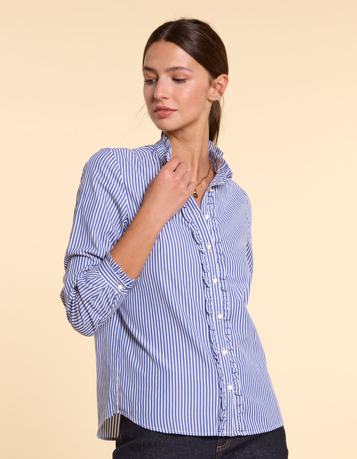 I.Code authentic blue striped shirt-3