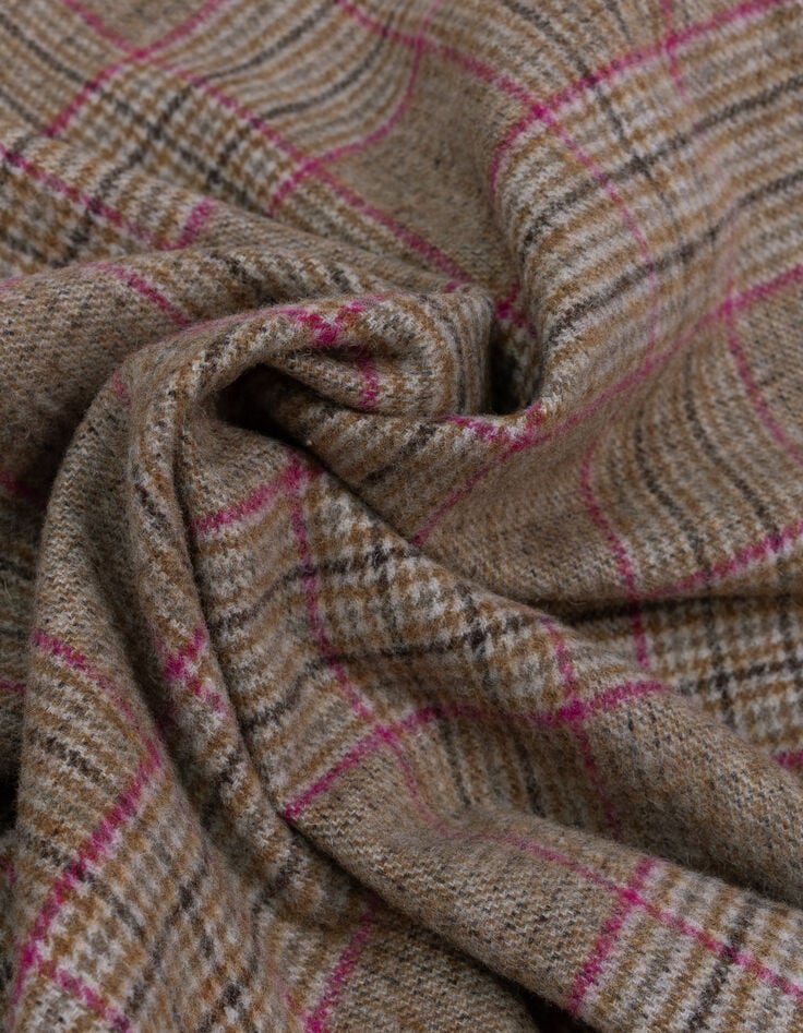 Manteau camel motif carreaux I.Code-8 Manteau camel motif carreaux I.Code-8