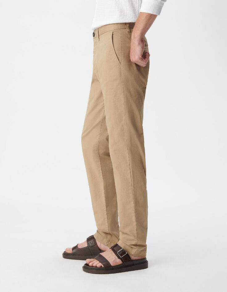 Beige SLIM-Herrenchinohose-4