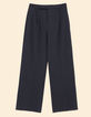 Pantalon de costume noir rayures tennis bleues I.Code-7