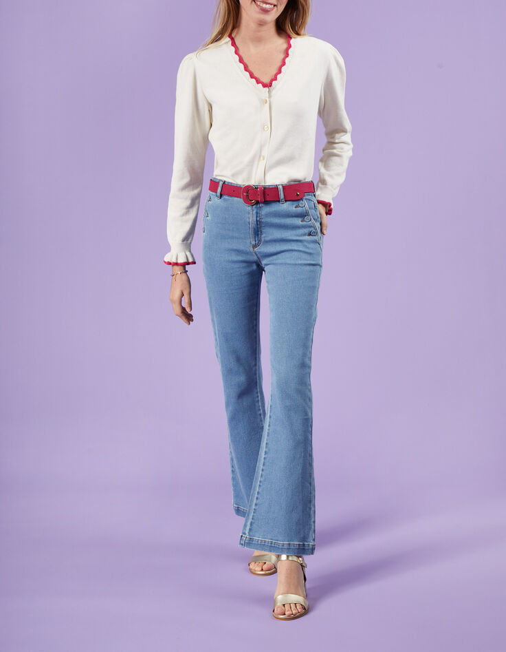 Jean flare authentique poches boutonnées I.Code-1