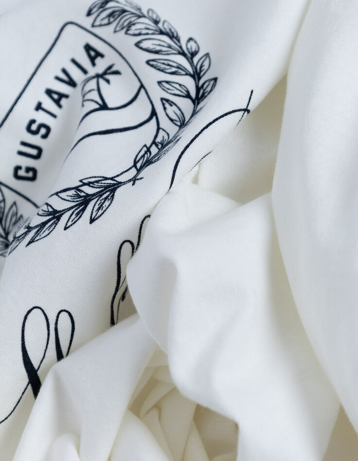 Wei&szlig;es T-Shirt mit Rundhalsausschnitt aus Bio-Baumwolle f&uuml;r Damen-10