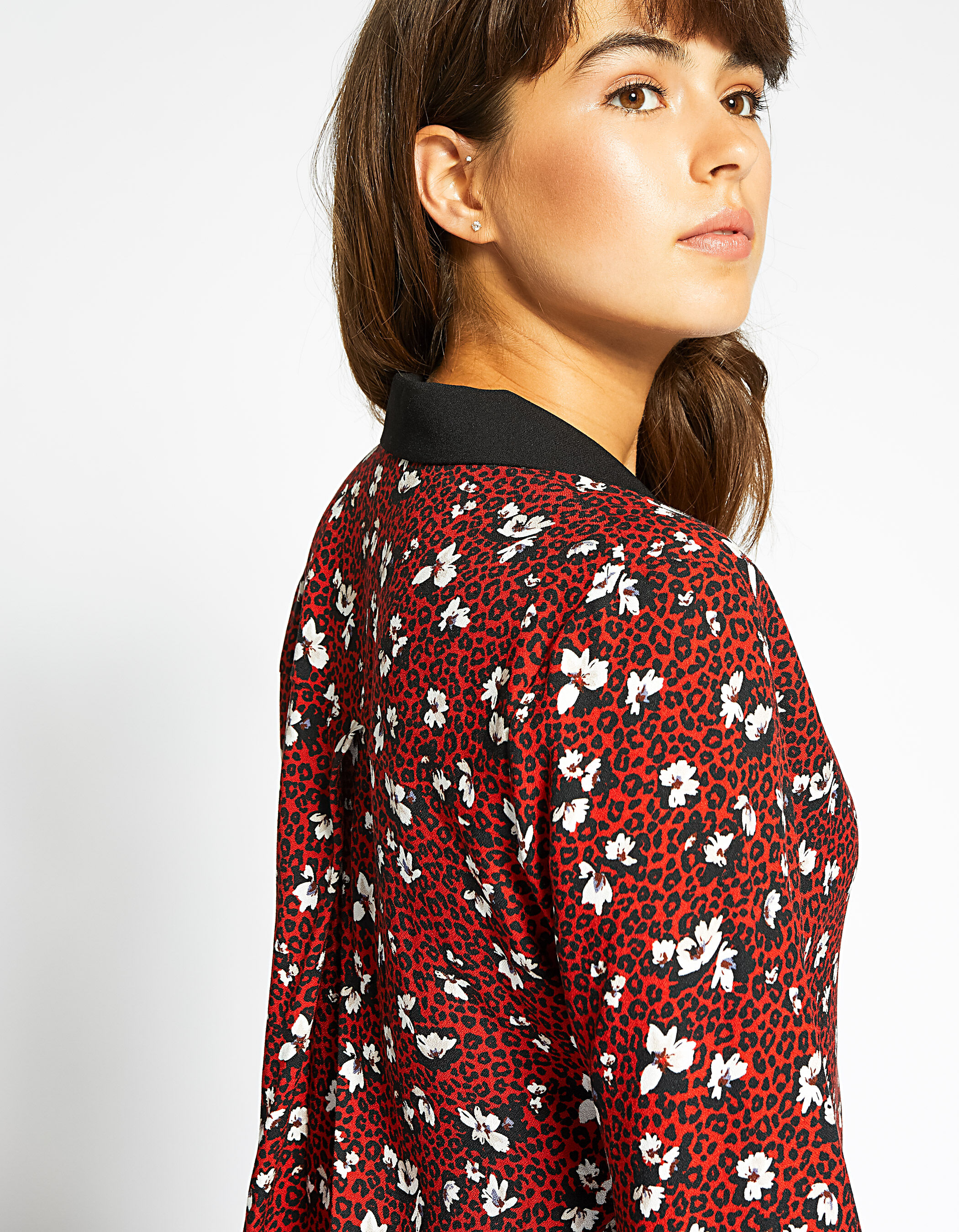 Chemise leopard rouge deals