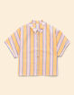 Camisa manga corta amarilla rayas I.Code-7
