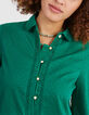 Chemise vert prairie jacquard et broderie I.Code -7