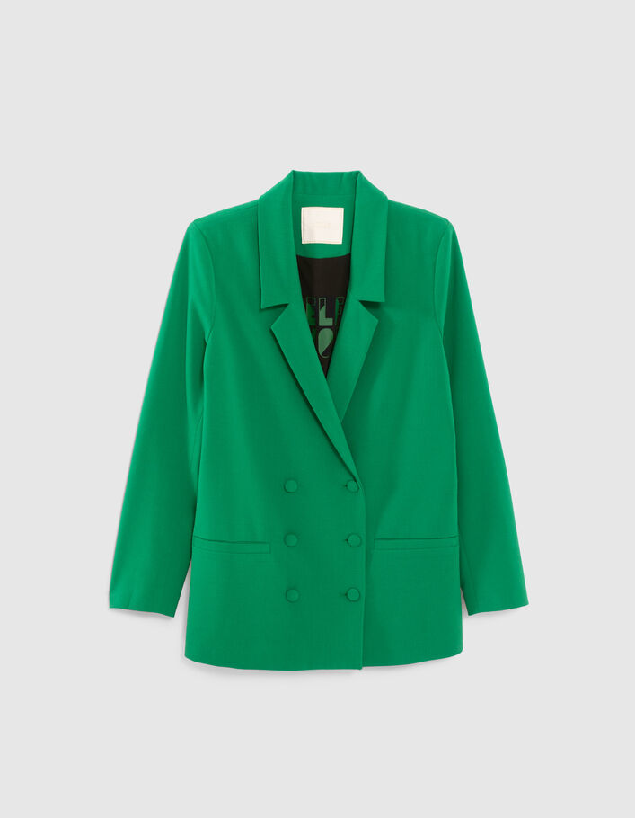 I.Code meadow green double-breasted suit jacket - I.CODE