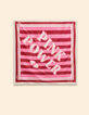 Ecru sjaal roze en rode strepen I.Code-3