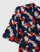 I.Code navy graphic heart print top-3