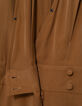 Wijde camel jumpsuit met brede wikkelkraag I.Code-8