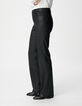Schwarze Damen-Bootcut-Jeans beschichtet hoher Bund-4