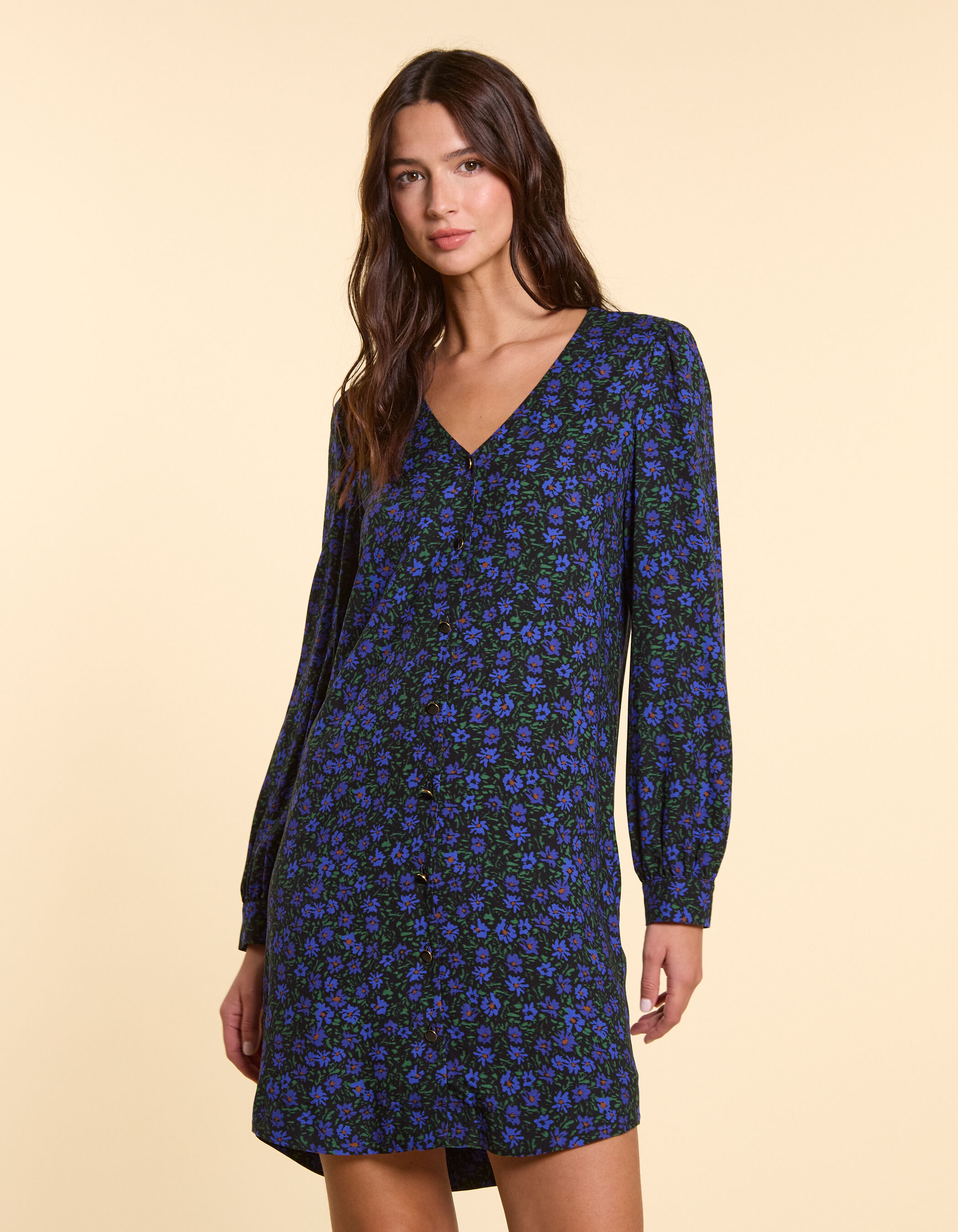 Robe noire imprimé fleuri top