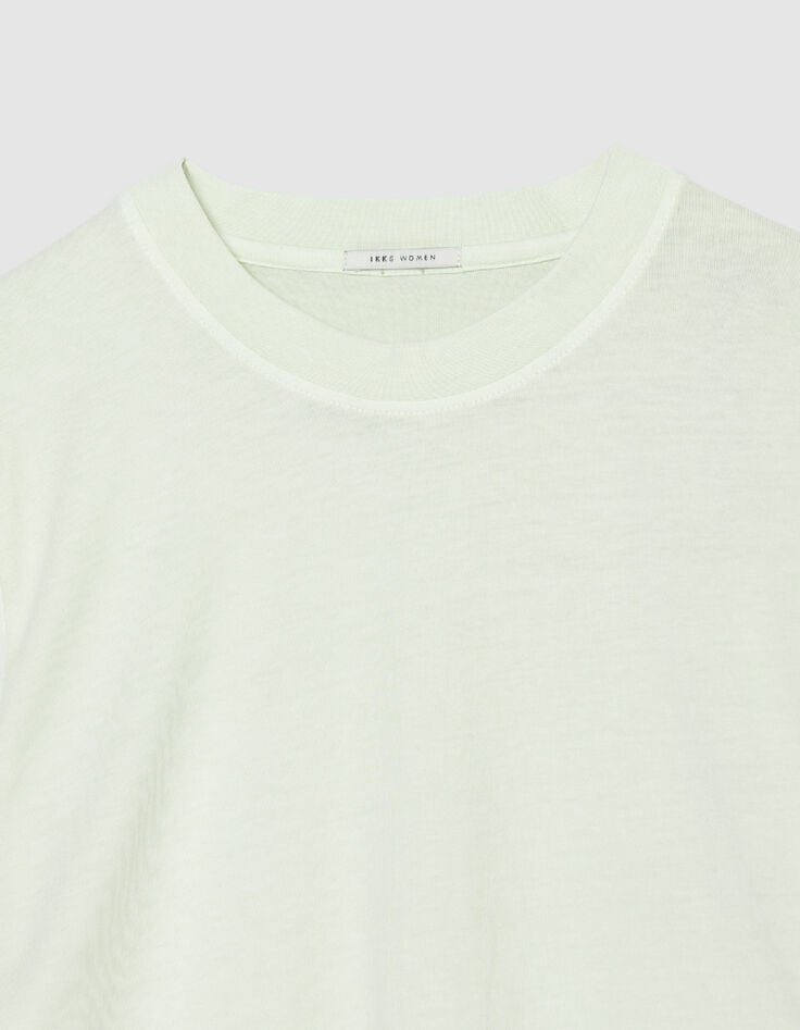 Gr&uuml;nes Damen-Shirt aus Biobaumwolle in &Uuml;bergr&ouml;&szlig;e-7
