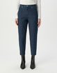 Gerade geschnittene Cropped-Damenjeans Streifenmotiv-3