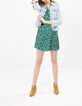 Robe vert menthe à imprimé petites feuilles I.Code-5