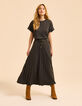 Graues Kurzarm-Top Monogrammstick I.Code-7