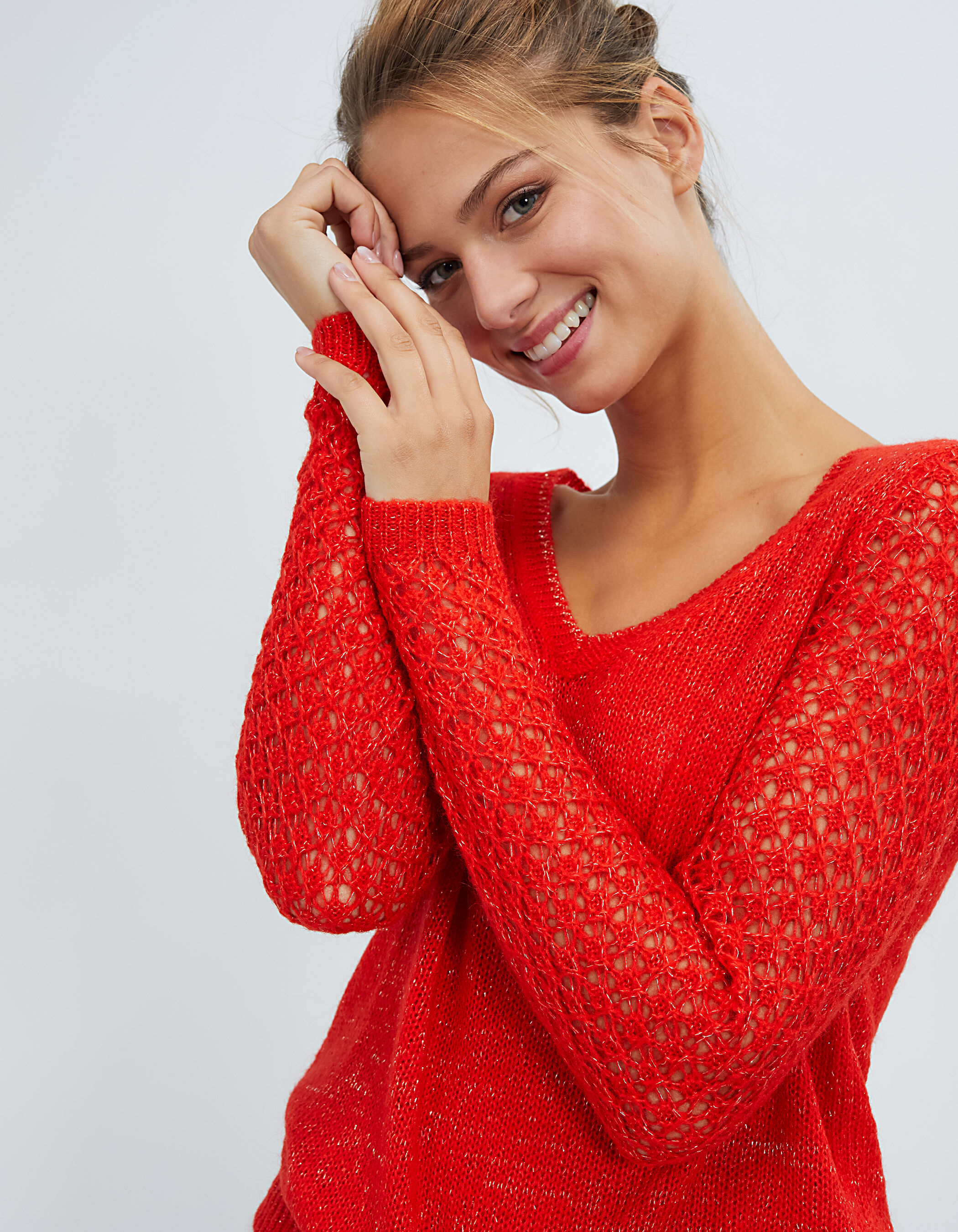 Pull rouge mohair outlet