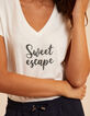 Weißes T-Shirt schwarze Glitzerschrift I.Code-4
