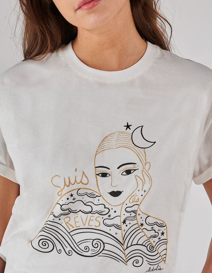 T-SHIRT en ÉDITION LIMITÉE à messages oniriques «SUIS TES REVES» I.Code-2