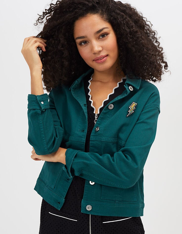 Veste en jean émeraude I.Code-2