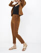 Pantalon carotte camel en lin I.Code-1