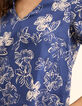 Top marine imprimé maxi fleurs nœud dos I.Code-6