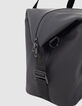 Wochenendtasche schwarz nylon wax effect Herren-4