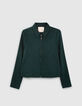 I.Code imperial green textured knit suit jacket-5