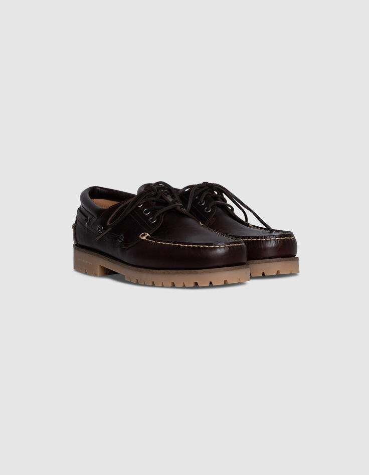 Herren Bootsschuhe aus braunem Leder-4
