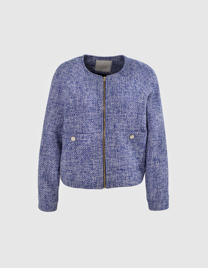 Veste bleu électrique esprit tweed I.Code