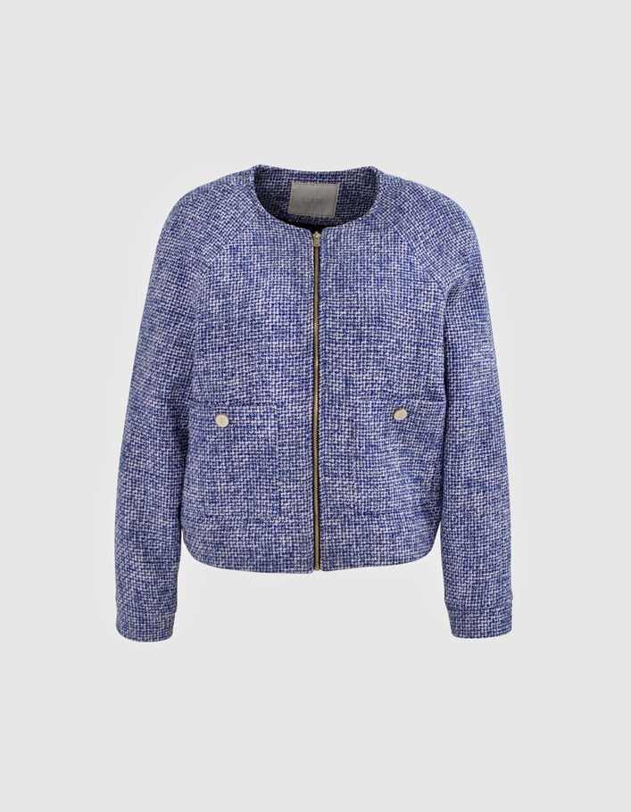 I.Code electric blue tweed-style jacket - I.CODE