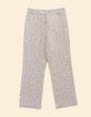 Ecru Hose mit Blümchenprint I.Code-7