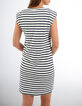 Robe marinière blanc cassé rayée marine I.Code-3