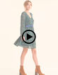 Grünes Kleid mit Sommerfrüchte-Print I.Code-2