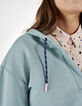 Sudadera menta con capucha I.Code-4