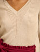 Gold lurex rib knit sweater I.Code-5