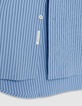 Herren EASY CARE slim blau gestreiftes Hemd-9